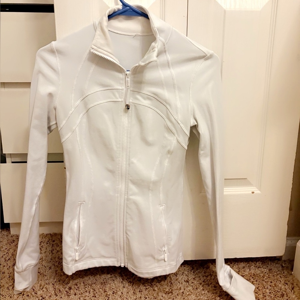 Lululemon Athletica White Utility Jacket Slim Fit